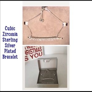 Silver Plated and Cubic Zirconia Bracelet